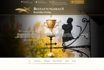 Bestattungshaus Roswitha Fiebig Webseite